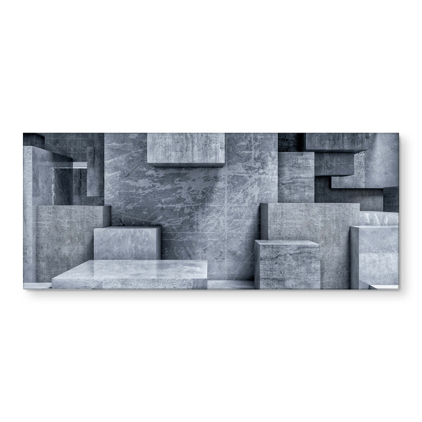 Küchenrückwand 3D Betonblöcke