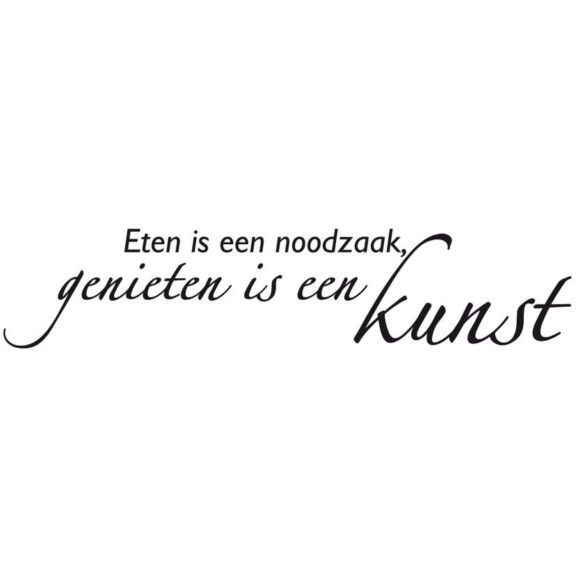 Muursticker Eten is een noodzaak...