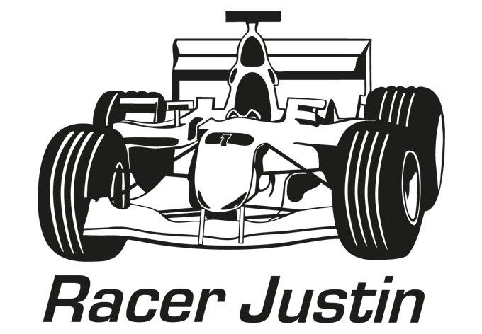 Wallsticker Racer + Navn