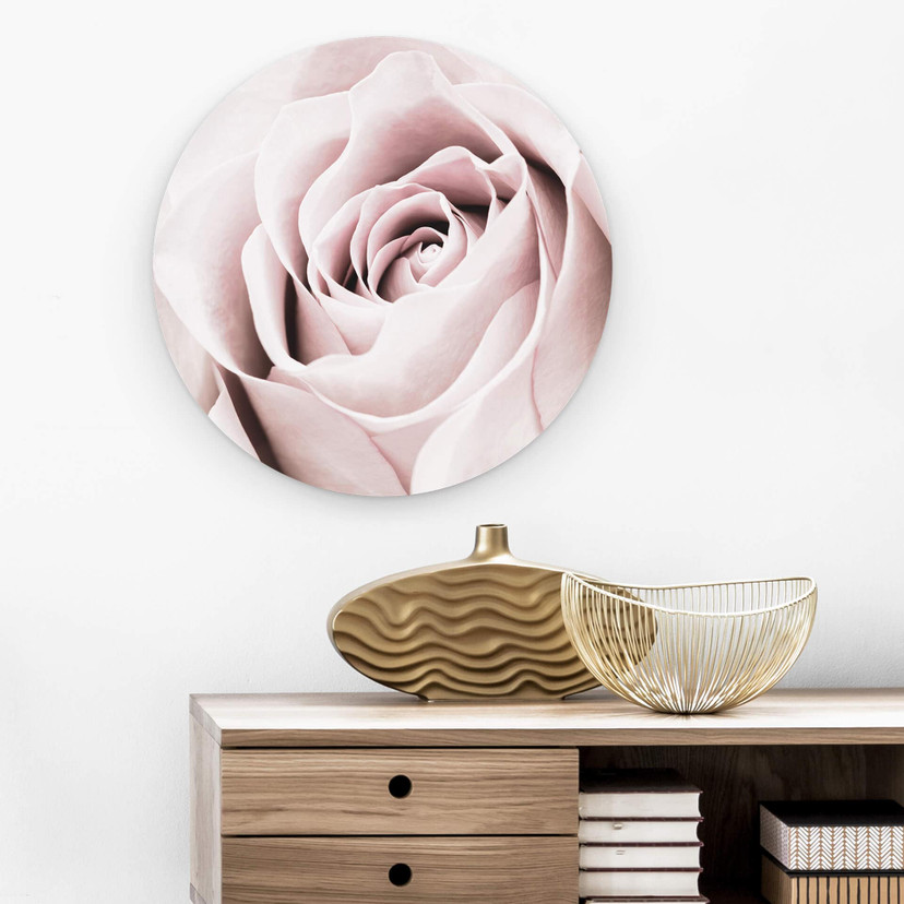 Tableau sur alu-Dibond 1X Studio - Rose Noble - Rond