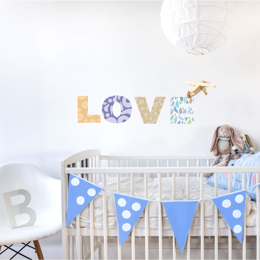 Wallsticker - Alfabet, mønstermix