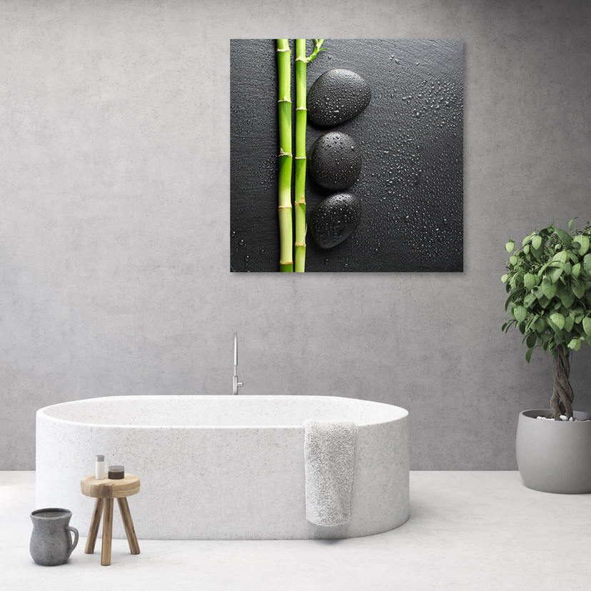 Canvasbillede, Bambus Zen Stones Wellness