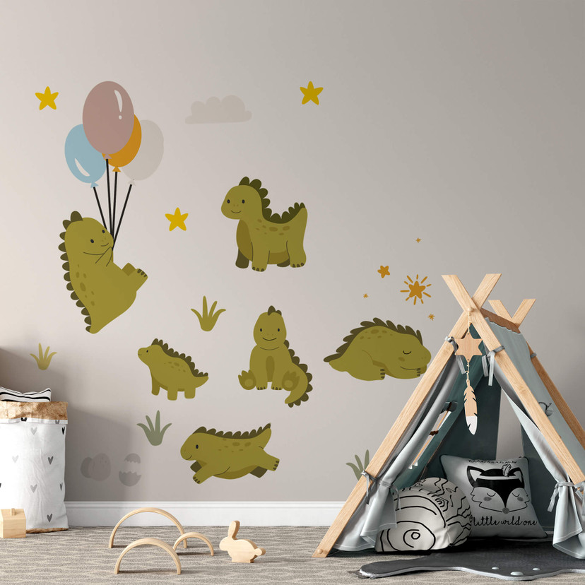 Adesivo murale - Dino party