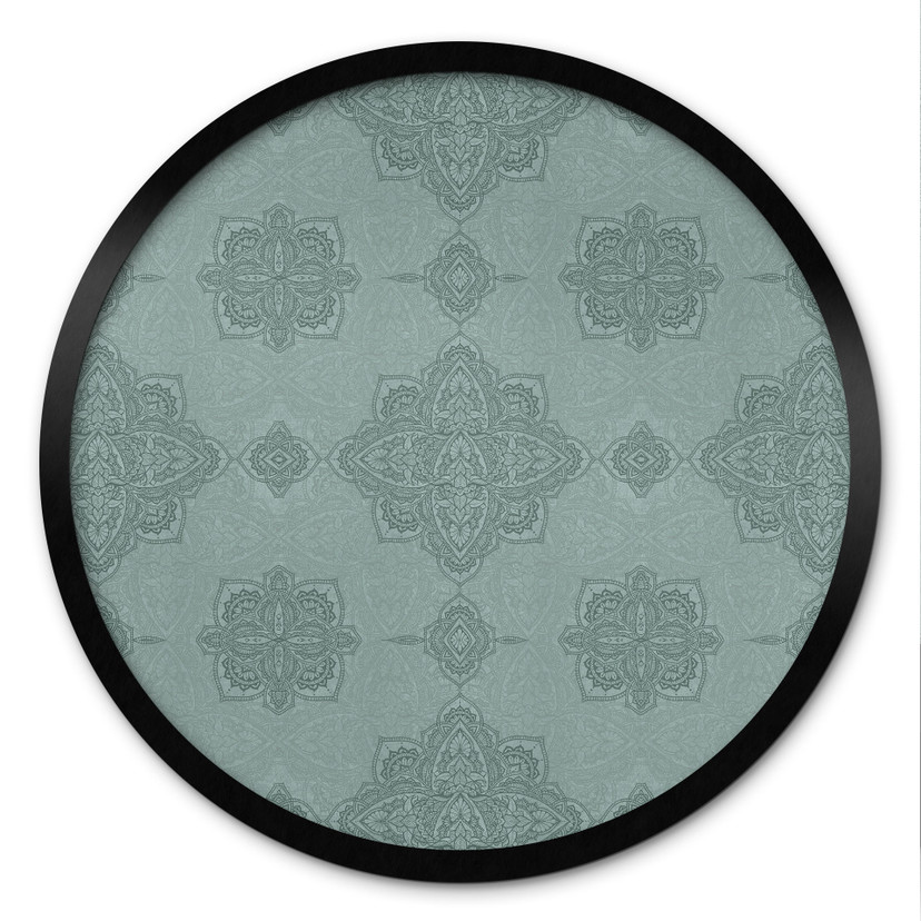 Plakat Próbki Marrakech Green - Bloomery Decor - Okrągły
