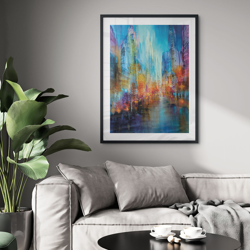 Plakat abstrakcyjny miasto - Schmucker