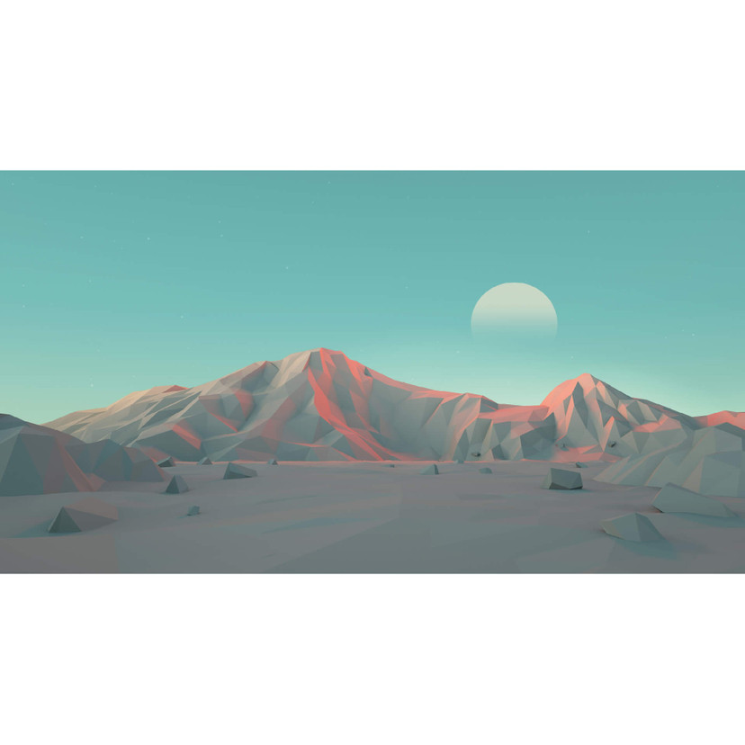 Fototapet - 3D - Bjerge
