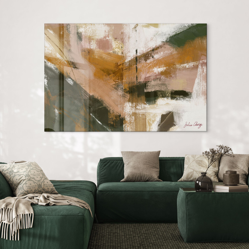 Acrylglasbild Warme Pinselstriche abstrakt - Cheney