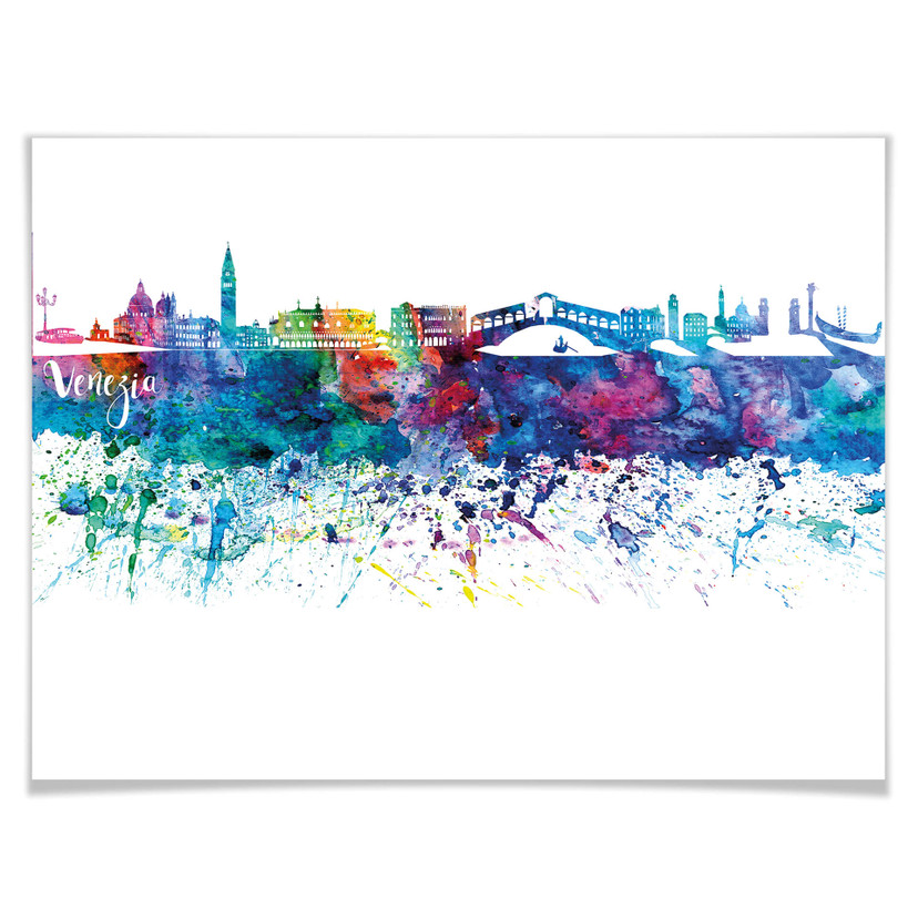 Plakat Bleichner - Akwarelowa panorama Wenecji