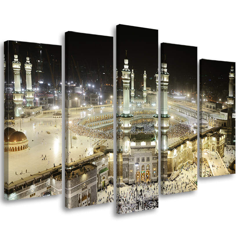 5 stykke lærredstryk, Mekka-moskeen