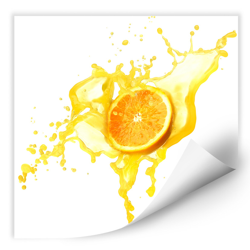 Wallprint W - Splashing Oranges - quadratisch