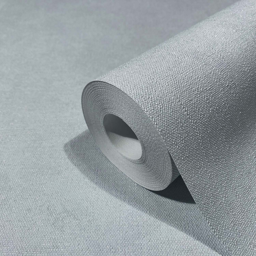 Ensfarvet tapet, non-woven Shades Iconic blå-grå