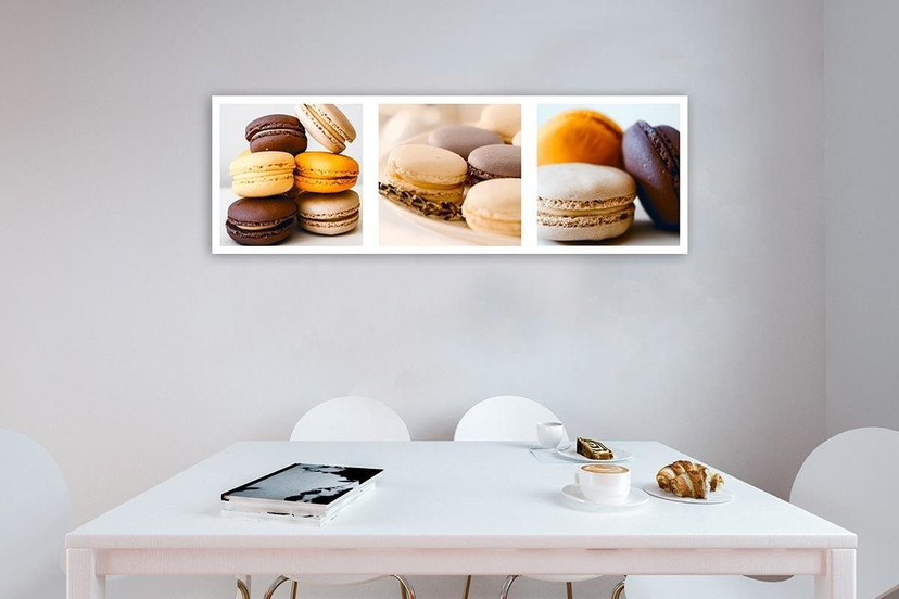 Canvasbillede, Dessertmakroner - sæt