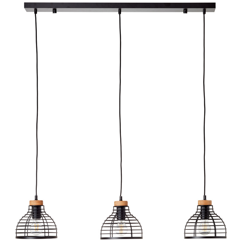 Pendelleuchte Annelie, braun, 120 x 100 cm, Holz Pendellampe