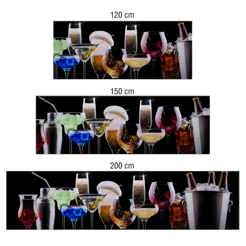 Küchenrückwand - Alu-Dibond-Silber - Cocktail Feeling