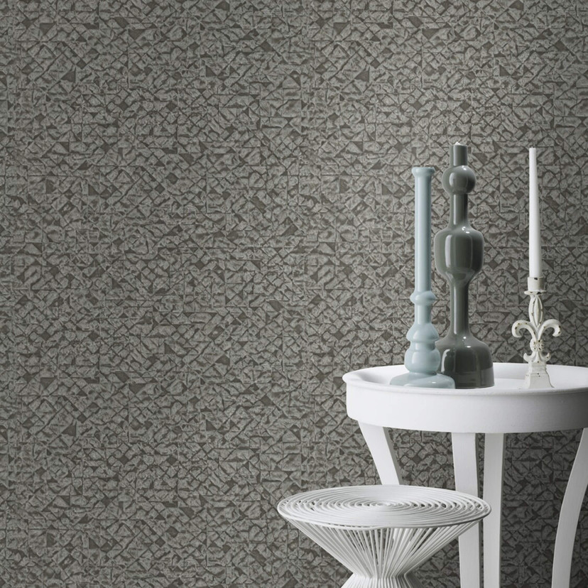 Rasch Kalahari Papier peint intissé à motif argent métallique