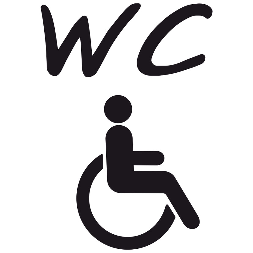 Handicaptoilet skilt wallsticker