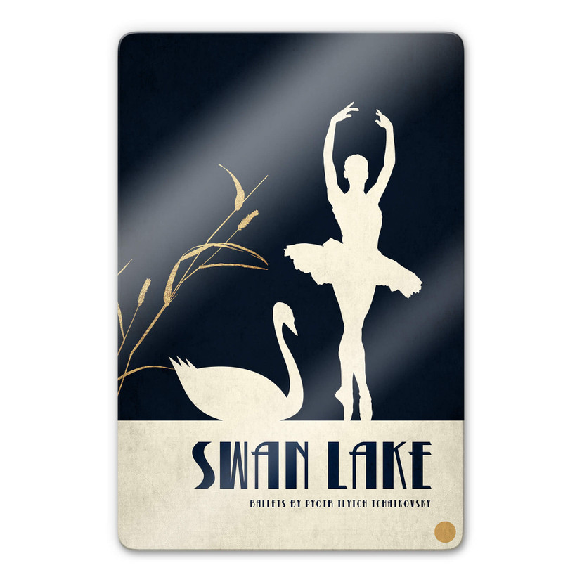 Tableau en verre Kubistika - Le lac des cygnes - Swan Lake