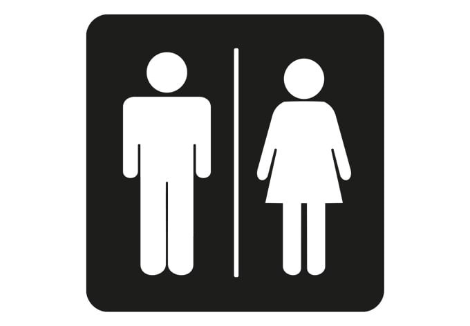 Sticker mural - Personnages pour toilettes 2