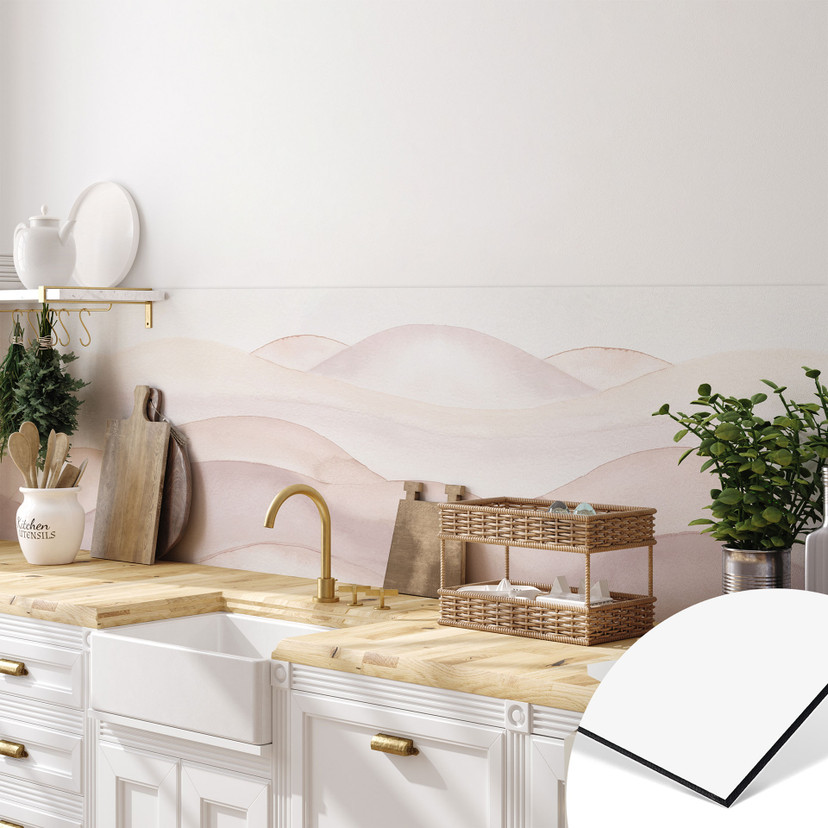 Revêtement pour cuisine Douces collines en aquarelle - Bloomery Decor