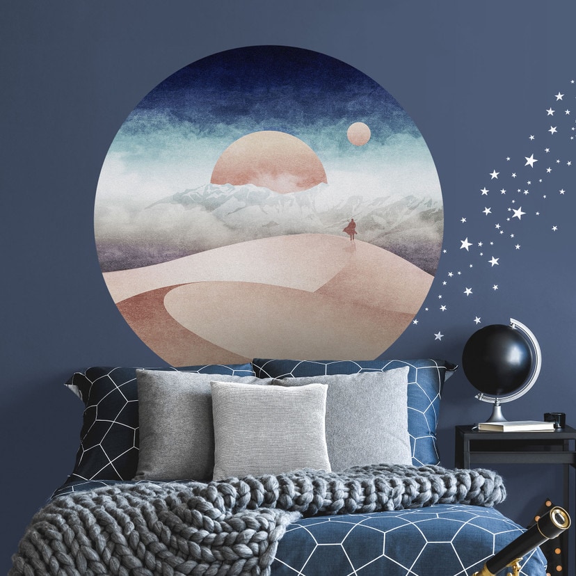 Wallsticker Ørkenlandskab ved Solnedgang - Tunaboylu