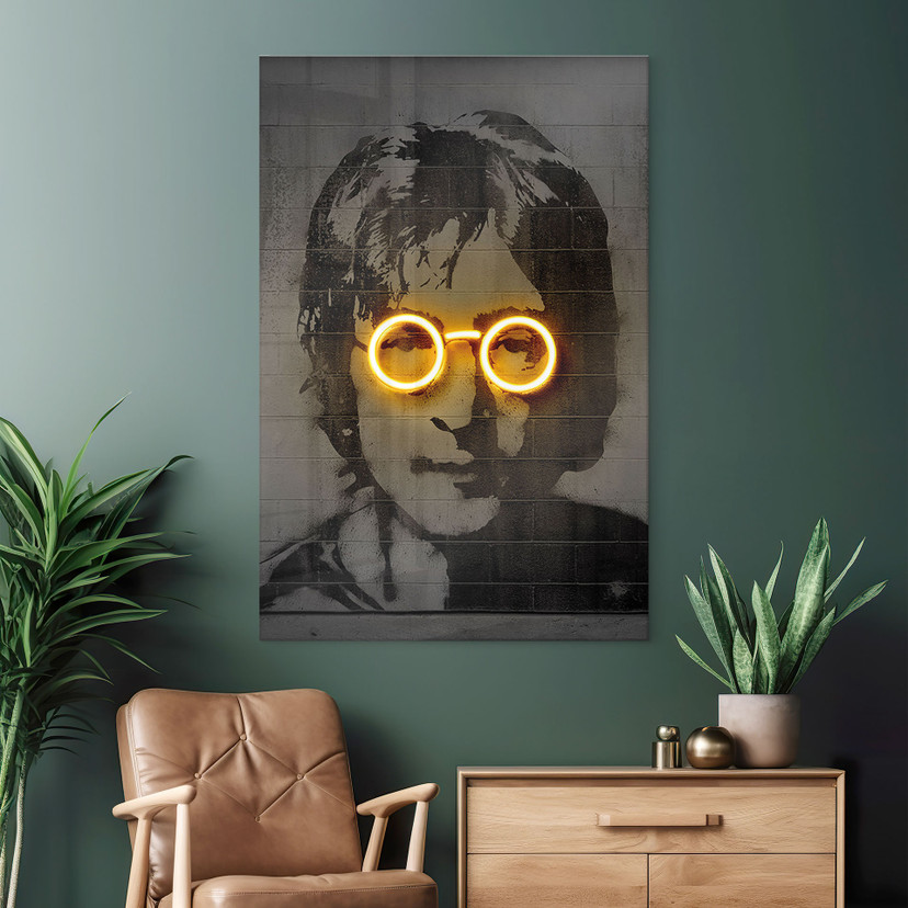 Tableau en verre acrylique John Lennon - Mielu