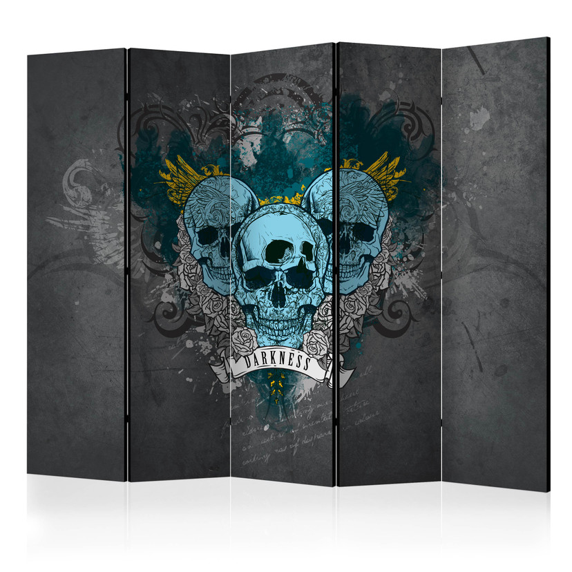Screen room divider - Darkness I, 3-delt