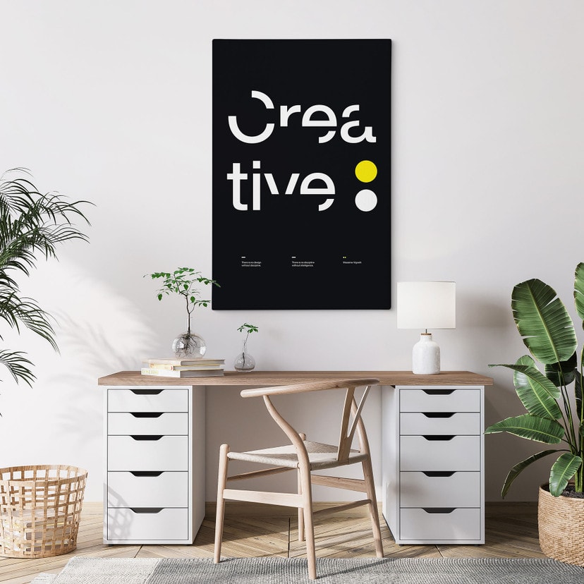 Canvas schilderij Creatief Typografie Design - Sub88 Studio