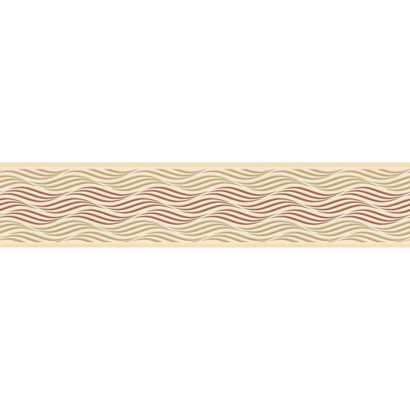 A.S. Création selbstklebende Bordüre Only Borders mit Wellen Muster beige, braun, metallic