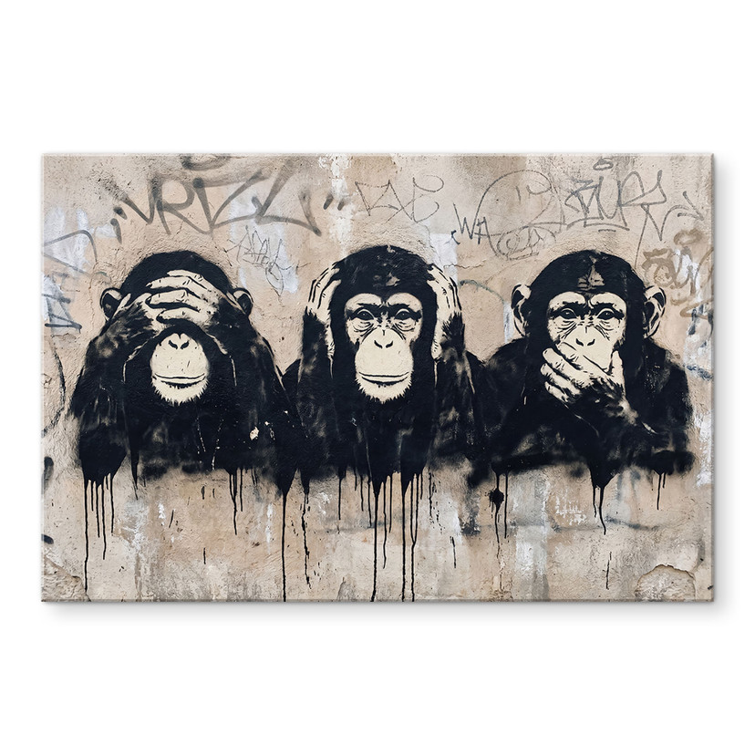 Glas billede Tre Aber Streetart Graffiti - Magnusson