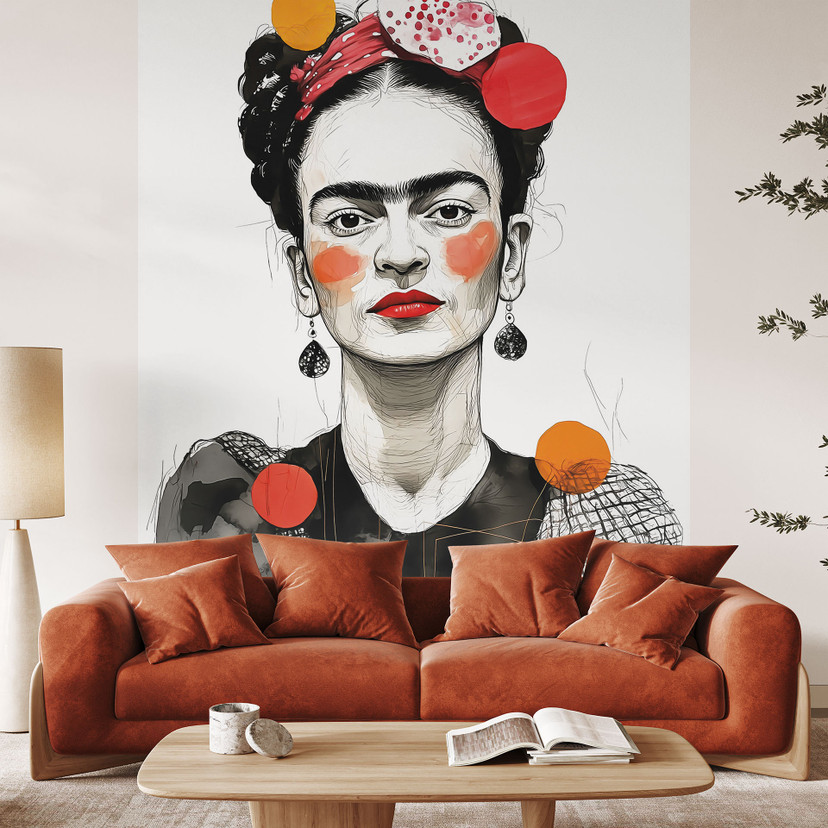 Fototapeta z portretem Fridy Kahlo w stylu pop art - Jaszke