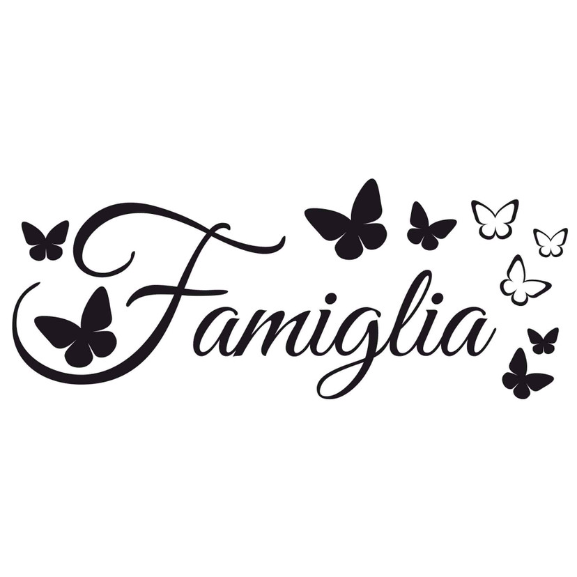 Sticker mural - Famiglia incl. 5 cadres photos