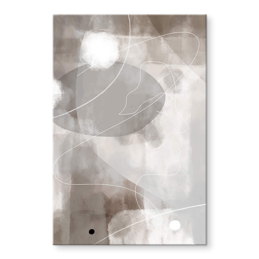 Tableau en verre acrylique 1X Studio - Line Art Femmes Portrait