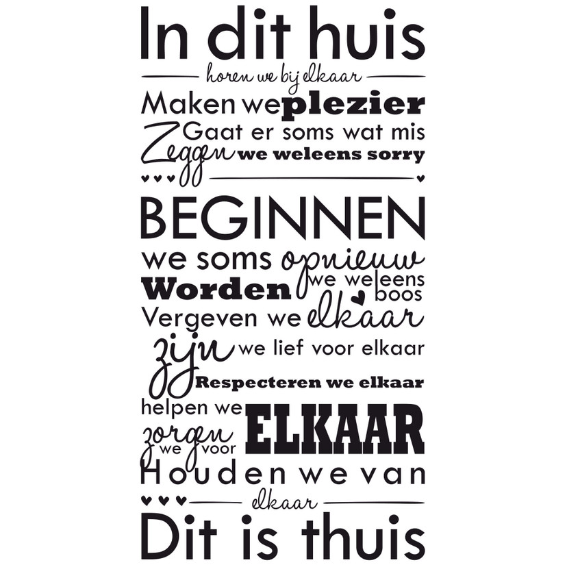 Wandtattoo In dit huis 01