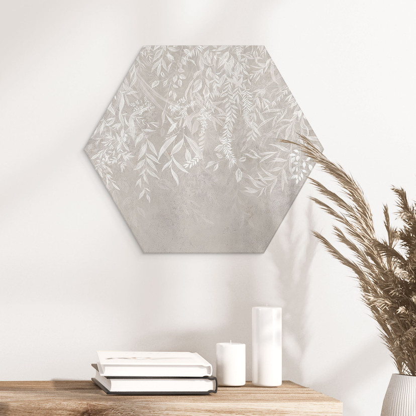 Wanddecoratie Elegante wilgentakken in beige - Ms Tiff - Alu-Dibond