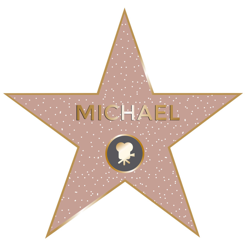 Wallsticker -  + Navn - Walk of Fame