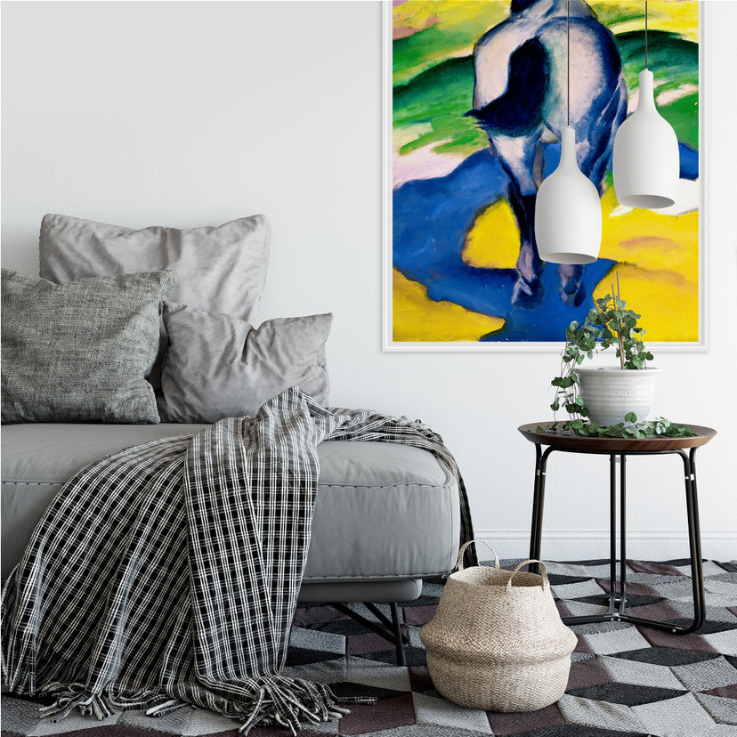 Zelfklevende Poster - Marc - Blue Horse