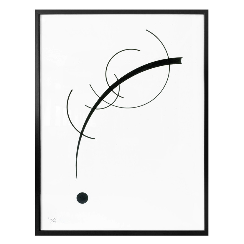 Poster Kandinsky - Courbe jusqu’au point