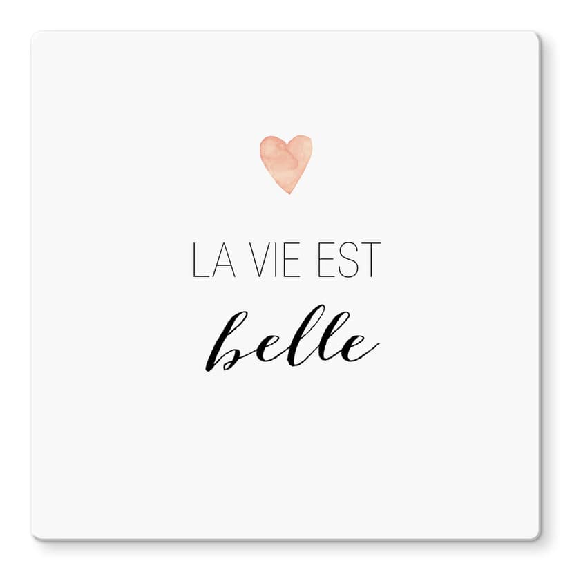 Glasschilderij Confetti & Cream - La vie est belle