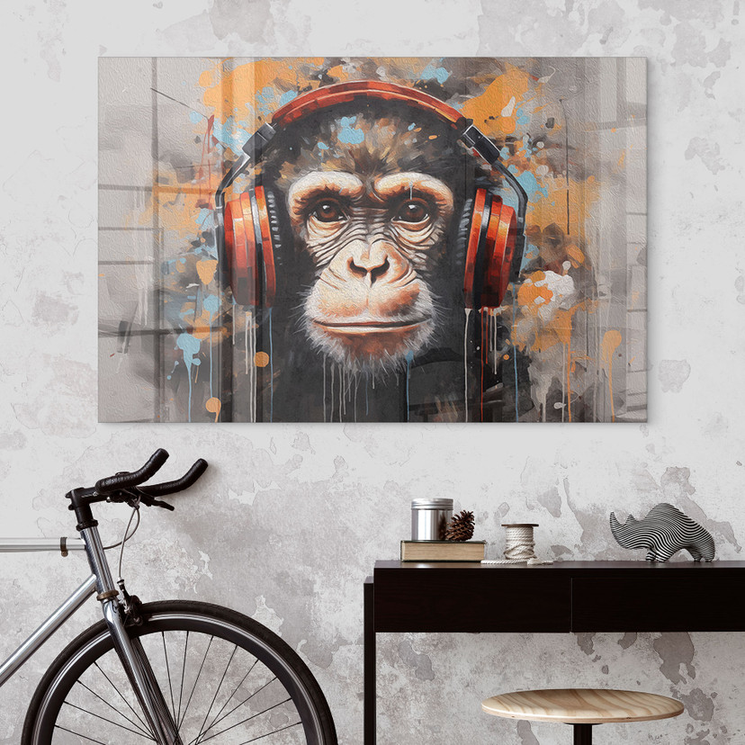 Acrylglasbild DJ Affe mit Kopfhörer - Magnusson