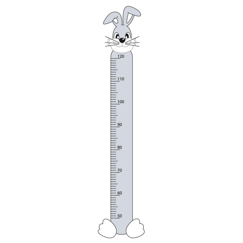 Wallsticker Målebånd - Kanin