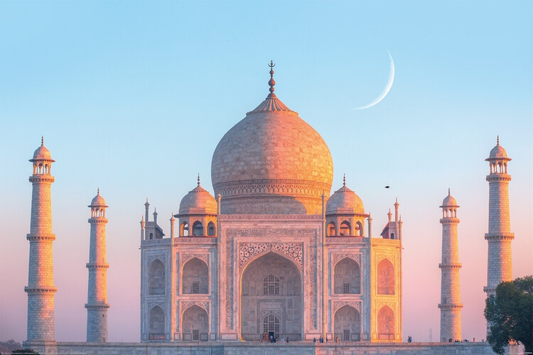 Plakat Taj Mahal - Sunset 91,5x61 cm