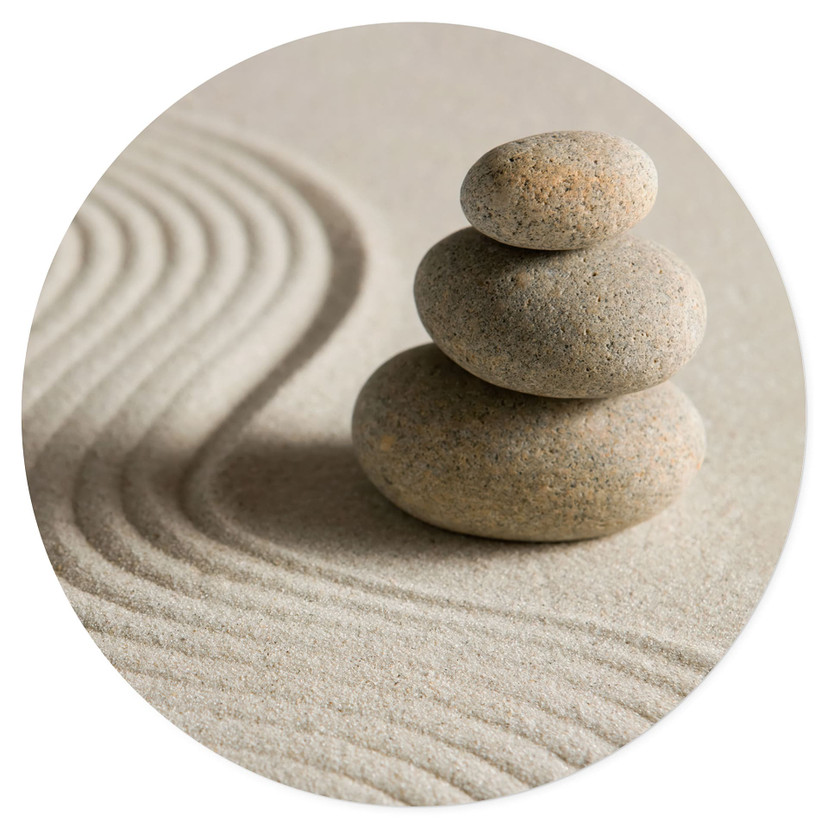 Naklejka na ścianę Stone in Sand 2 - okrągła