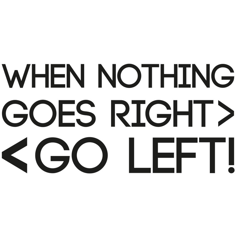 Wallsticker -  When nothing goes right...