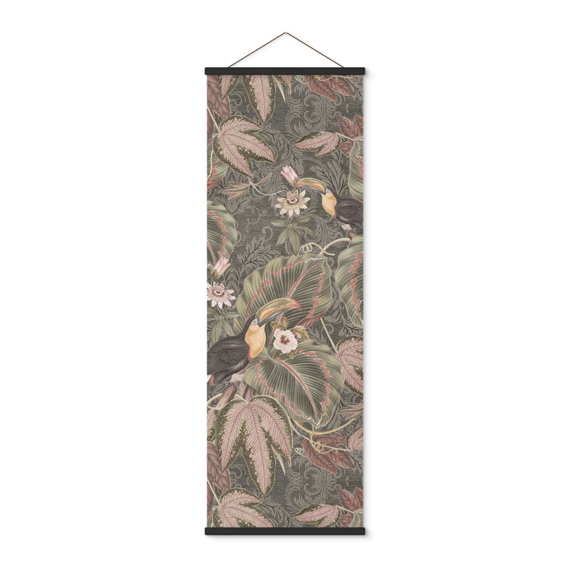 Stampe su tessuto Tucano in una foresta tropicale - Bloomery Decor - Panorama