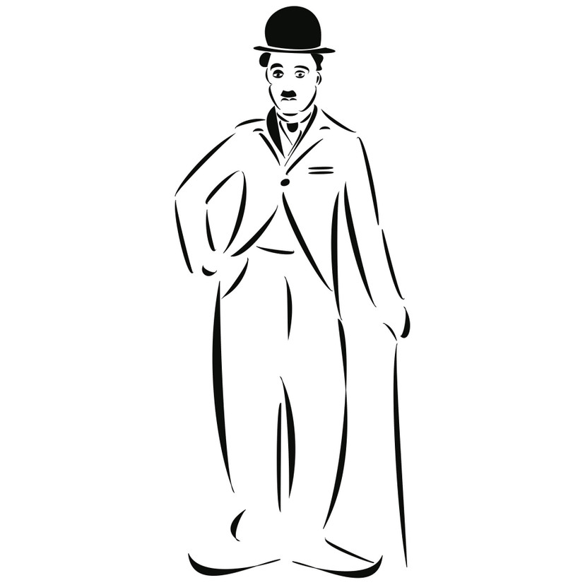 Sticker mural - Charlot 2