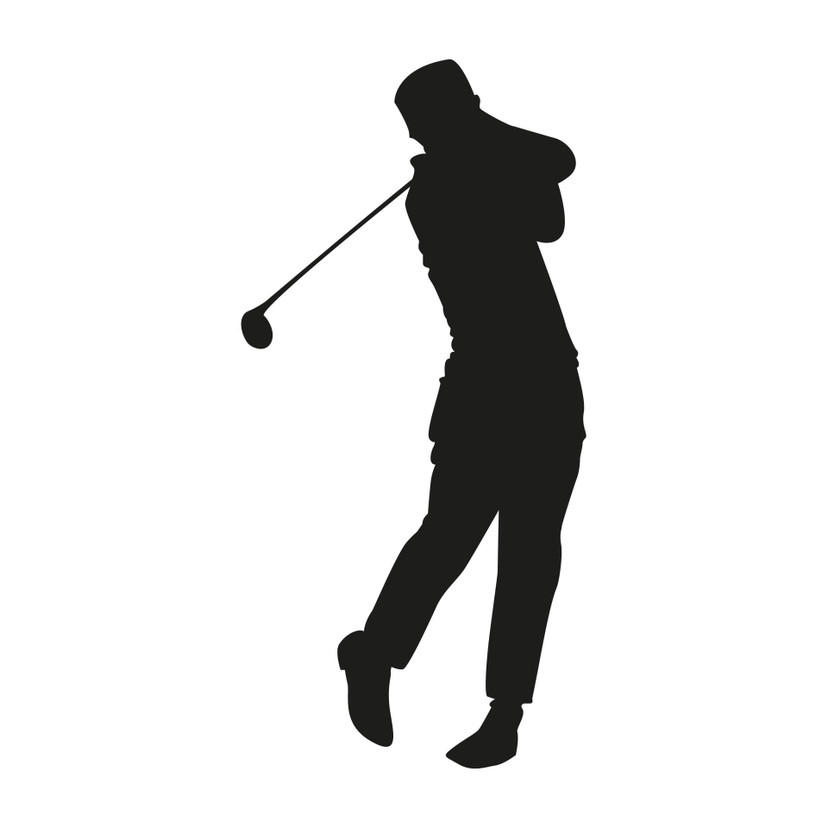 Golf spiller 2 wallsticker