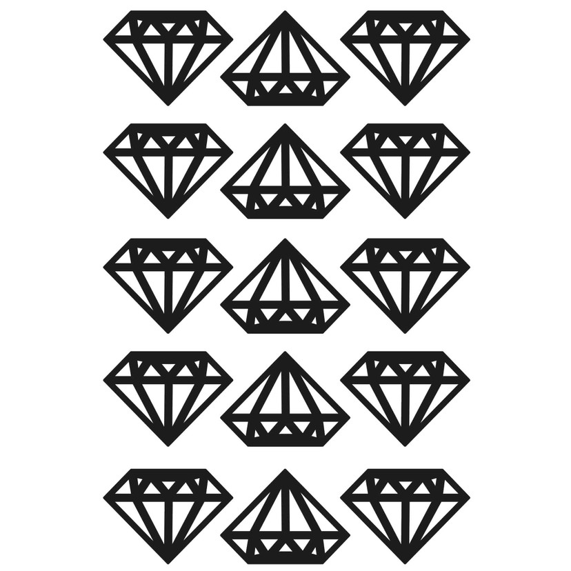 Sticker mural - Set diamants