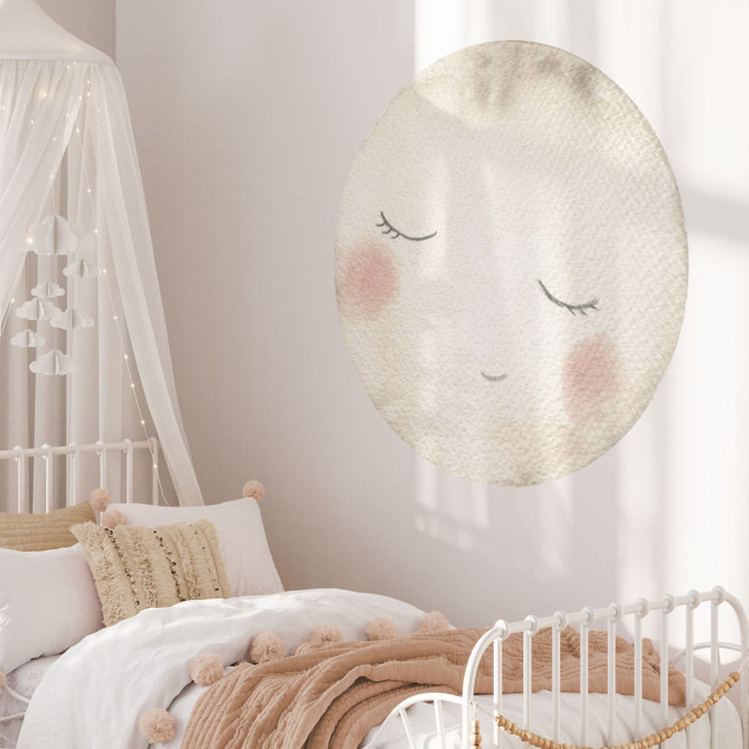 Sovende måne Wallsticker