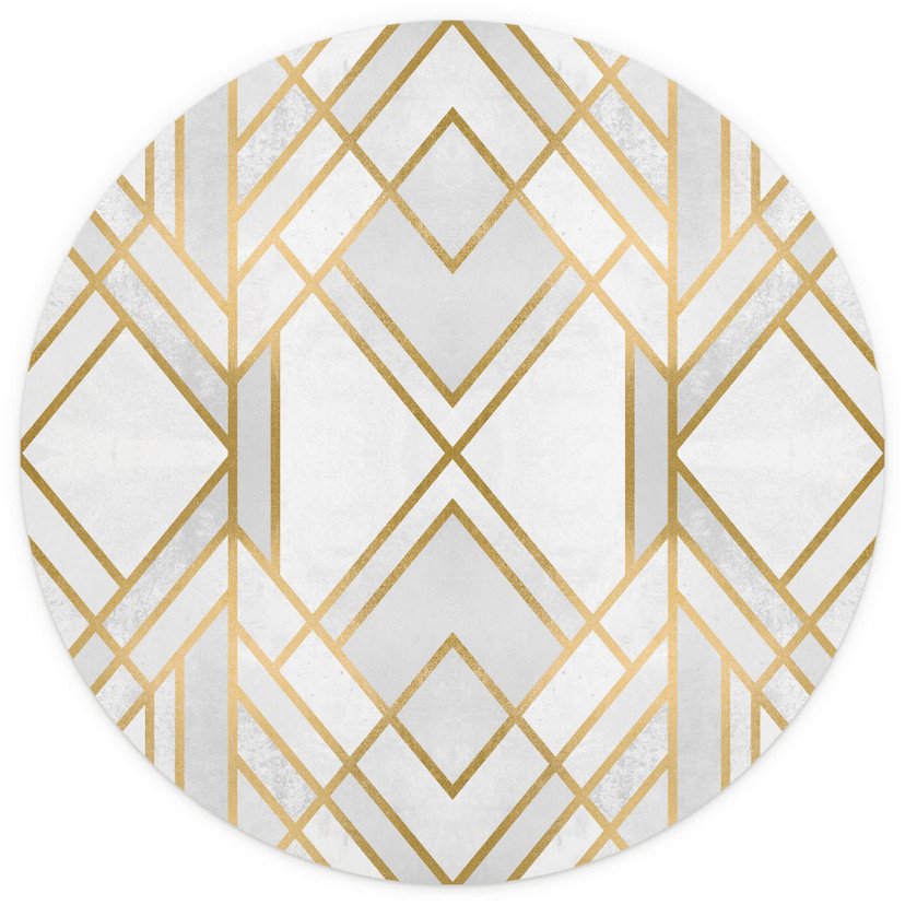 Fredriksson - Art Deco: Złota geometria - Fototapeta okrągła - tapeta flizelinowa/tapeta flizelinowa