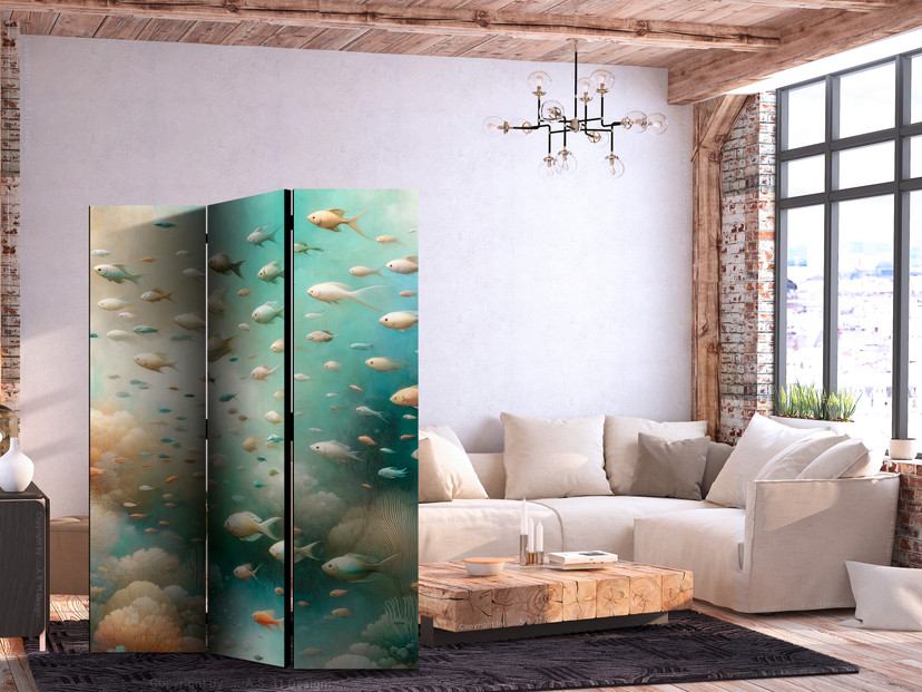 Paravent, Raumteiler freistehend, Trennwand - Spectacular Underwater Landscape